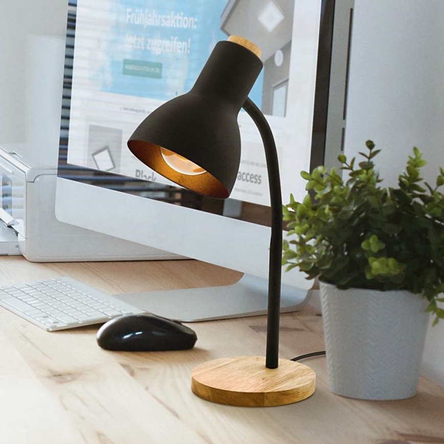 Eglo - Asztali lámpa 1xE27/40W/230V fekete