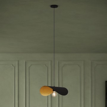 Eglo - Csillár zsinóron 1xE27/40W/230V 53 cm fekete/arany