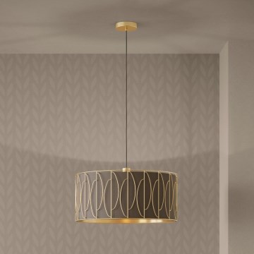 Eglo - Csillár zsinóron 1xE27/40W/230V arany/barna