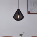 Eglo - Csillár zsinóron 1xE27/40W/230V átm. 33,5 cm fekete