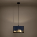 Eglo - Csillár zsinóron 1xE27/40W/230V átm. 38 cm kék/arany