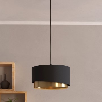 Eglo - Csillár zsinóron 1xE27/40W/230V fekete/arany