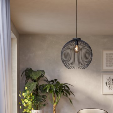 Eglo - Csillár zsinóron 1xE27/40W/230V fekete