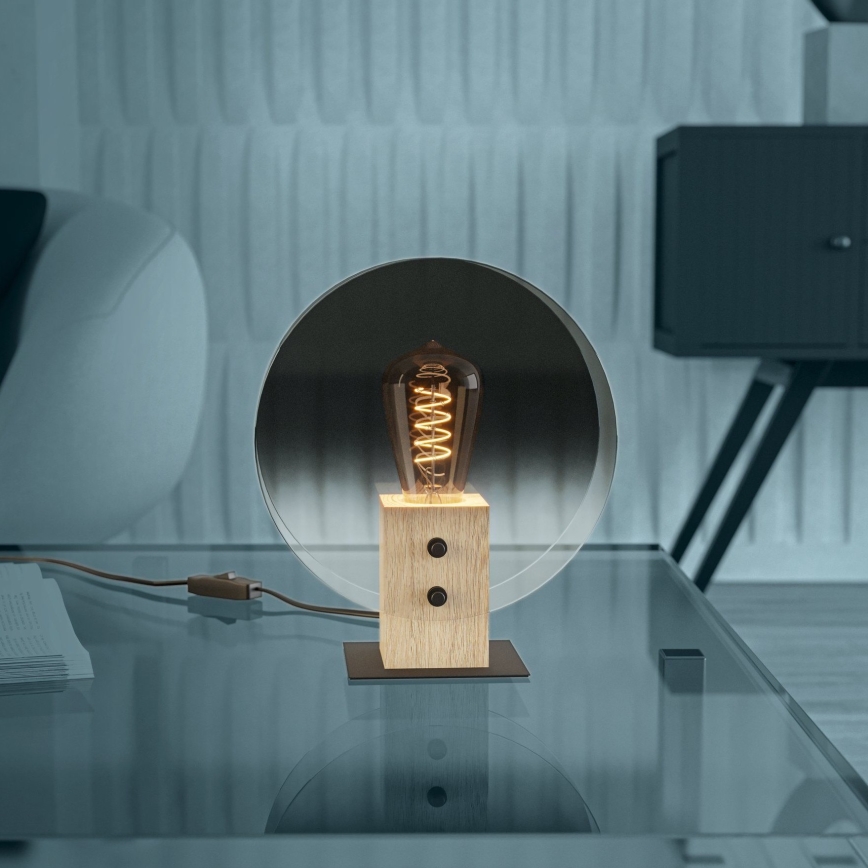 Eglo - Csillár zsinóron 1xE27/40W/230V füstös