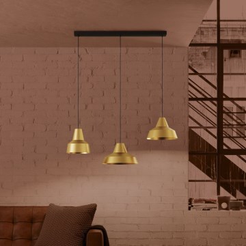 Eglo - Csillár zsinóron 3xE27/40W/230V arany