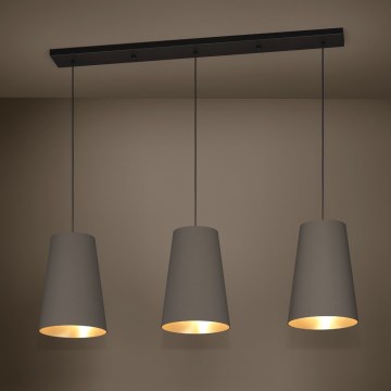 Eglo - Csillár zsinóron 3xE27/40W/230V barna