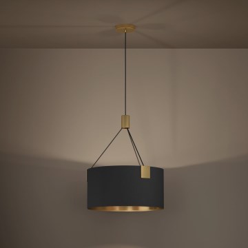 Eglo - Csillár zsinóron 3xE27/40W/230V fekete/arany
