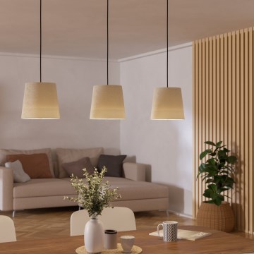 Eglo - Csillár zsinóron 3xE27/60W/230V fehér