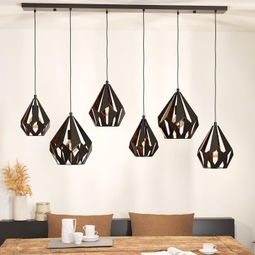 Eglo - Csillár zsinóron 6xE27/40W/230V