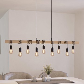 Eglo - Csillár zsinóron TOWNSHEND 9xE27/60W/230V