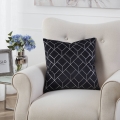 Eglo - Dekoratív párna 45x45 cm fekete/ezüst