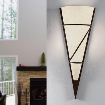 Eglo - fali lámpa 1xE14/60W antik barna/fehér