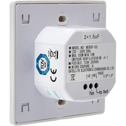 Eglo - Fali ventilátorvezérlő 100W/230V