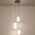 Eglo - fényerőszabályozható LED csillár kábelen LED/7W/230V + 2xLED/5,5W + 3xLED/1,6W 2200-6500K fekete króm