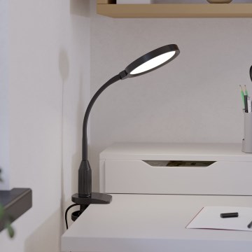 Eglo - Fényerőszabályozható, rugalmas csíptetős LED-lámpa LED/5,5W/230V 2700/4000/6500K fekete