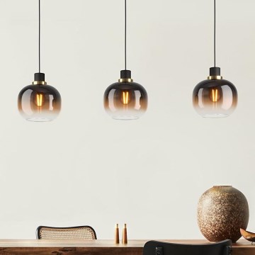 Eglo - Függeszték kábelre 3xE27/40W/230V barna