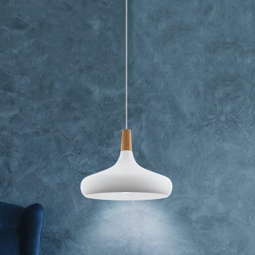 Eglo - Függesztett lámpa 1xE27/60W/230V átmérő 40 cm fehér