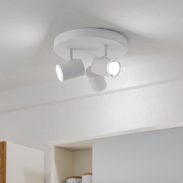 Eglo - Fürdőszobai spotlámpa 3xGU10/5W/230V Ø 25 cm IP44 fehér
