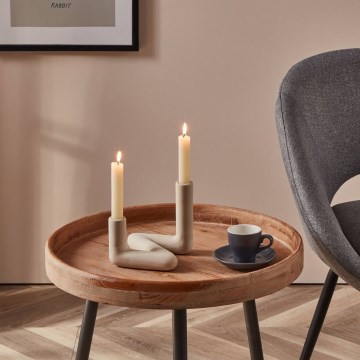 Eglo - Gyertyatartó 13,3x12,5 cm krémszínű