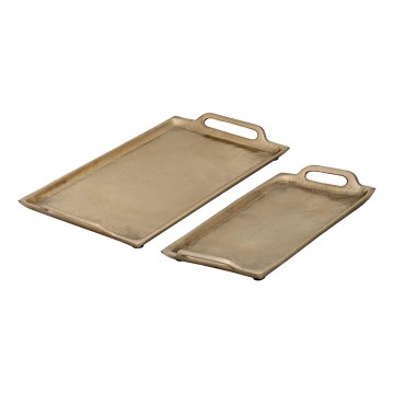 Eglo - KÉSZLET 2x Dekoratív tálca arany