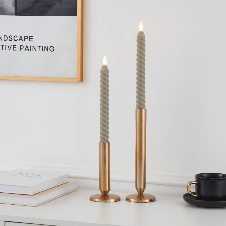 Eglo - KÉSZLET 2x LED Gyertya LED/1xAAA 24,5 cm bézs