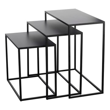 Eglo - KÉSZLET 3x Kisasztal fekete
