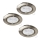 Eglo - KÉSZLET 3x LED Beépíthető lámpa 1xGU10/4W/230V matt króm