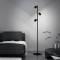 Eglo - LED Állólámpa 3xGU10/4,5W/230V 3000K fekete/barna