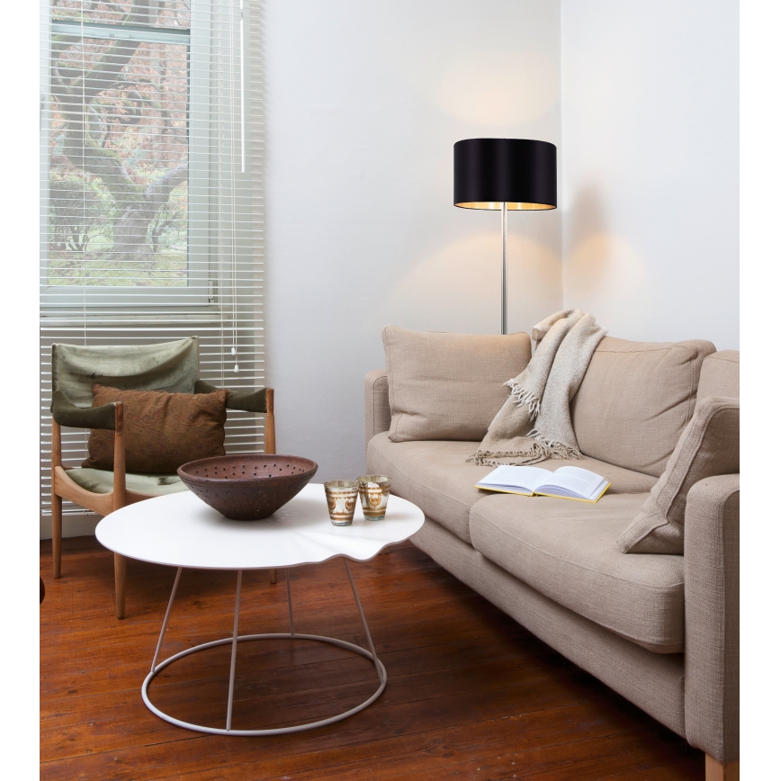 Eglo - LED Állólámpa TUNJA 1xE27/60W/230V matt króm/fekete