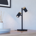 Eglo - LED Asztali lámpa 2xGU10/4,5W/230V 3000K fekete/barna