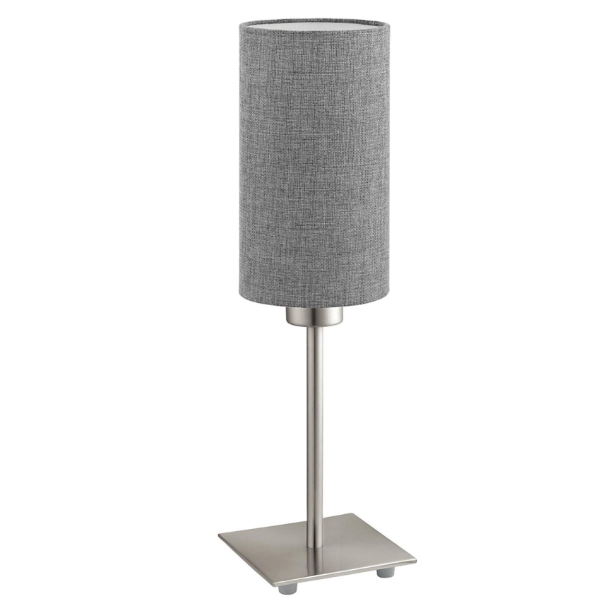 Eglo - LED Asztali lámpa TUNJA 1xE27/60W/230V 26,5 cm matt króm/szürke