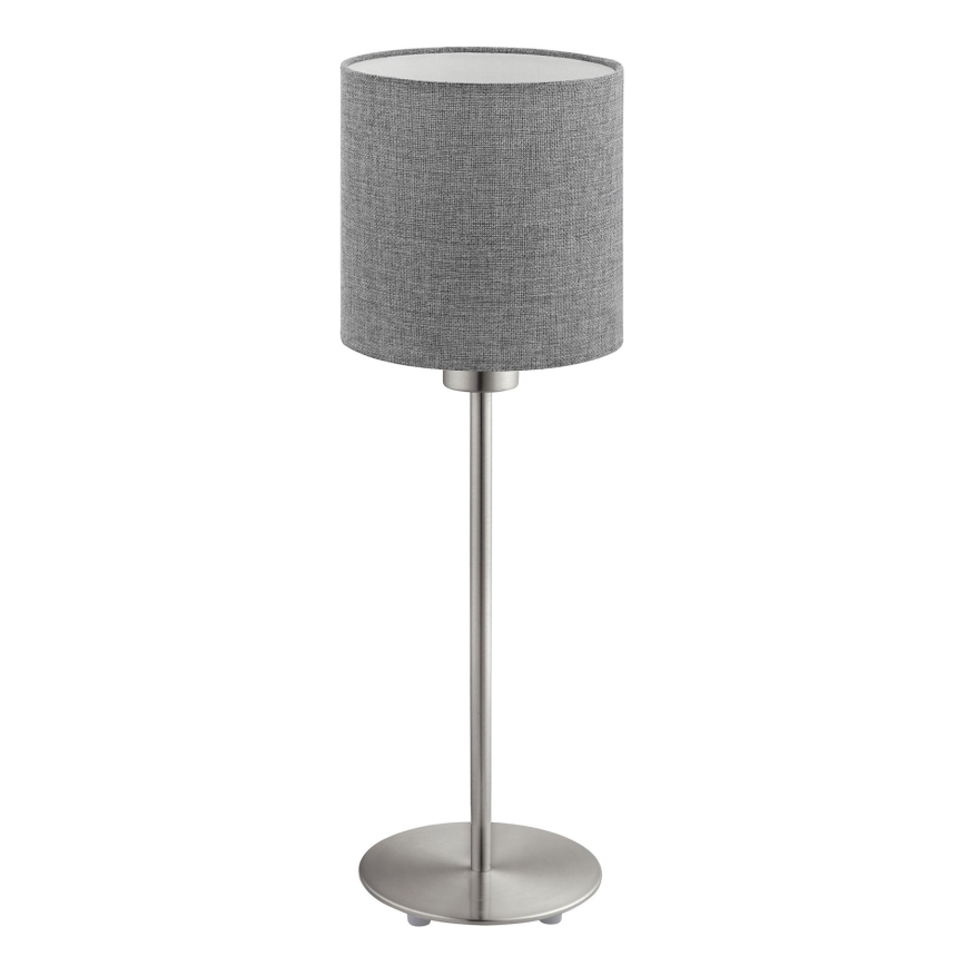 Eglo - LED Asztali lámpa TUNJA 1xE27/60W/230V 38,5 cm matt króm/szürke
