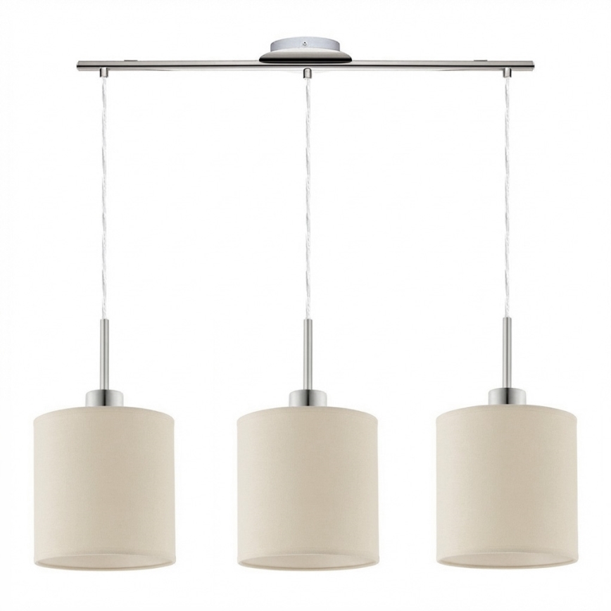 Eglo - LED csillár kábelen TUNJA 3xE27/60W/230V krémszínű