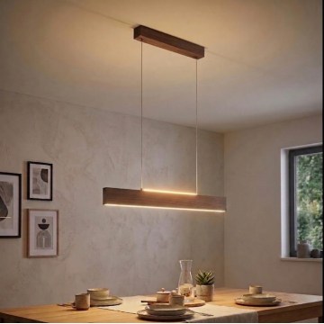 Eglo - LED csillár sodronyon LED/17W/230V + LED/4,2W dió