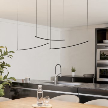 Eglo - LED dimmelhető kábeles csillár LED/22W/230V 2700/4000/6500K fekete