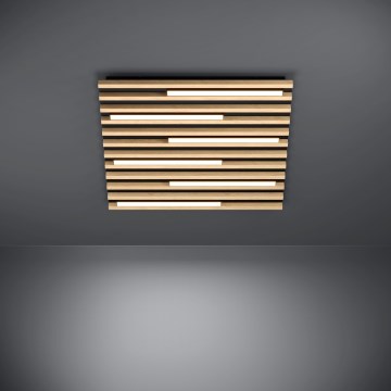 Eglo - LED Dimmelhető mennyezeti lámpa 6xLED/8,5W/230V 3000K 57,5x57,5 cm barna
