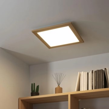 Eglo - LED dimmelhető mennyezeti panel POZZALLO WOOD LED/21W/230V 2700-6500K 49,5x49,5 cm barna + távirányító