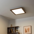 Eglo - LED dimmelhető mennyezeti panel POZZALLO WOOD LED/21W/230V 2700-6500K 49,5x49,5 cm sötétbarna + távirányító