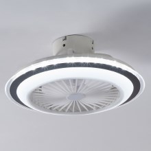 Eglo - LED Dimmelhető mennyezeti ventilátor LED/25,5W/230V fehér/szürke 2700-6500K + távirányító