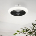 Eglo - LED Dimmelhető mennyezeti ventilátor LED/25,5W/230V fekete + távirányító