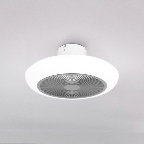 Eglo - LED Dimmelhető mennyezeti ventilátor SAYULITA 25,5W/230V fehér/szürke + távirányító