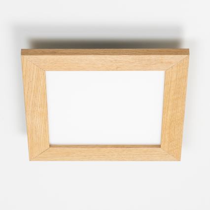 Eglo - LED dimmelhető mennyezeti panel SALOBRENA 2 WOOD LED/16W/230V 4000K 34x34 cm barna