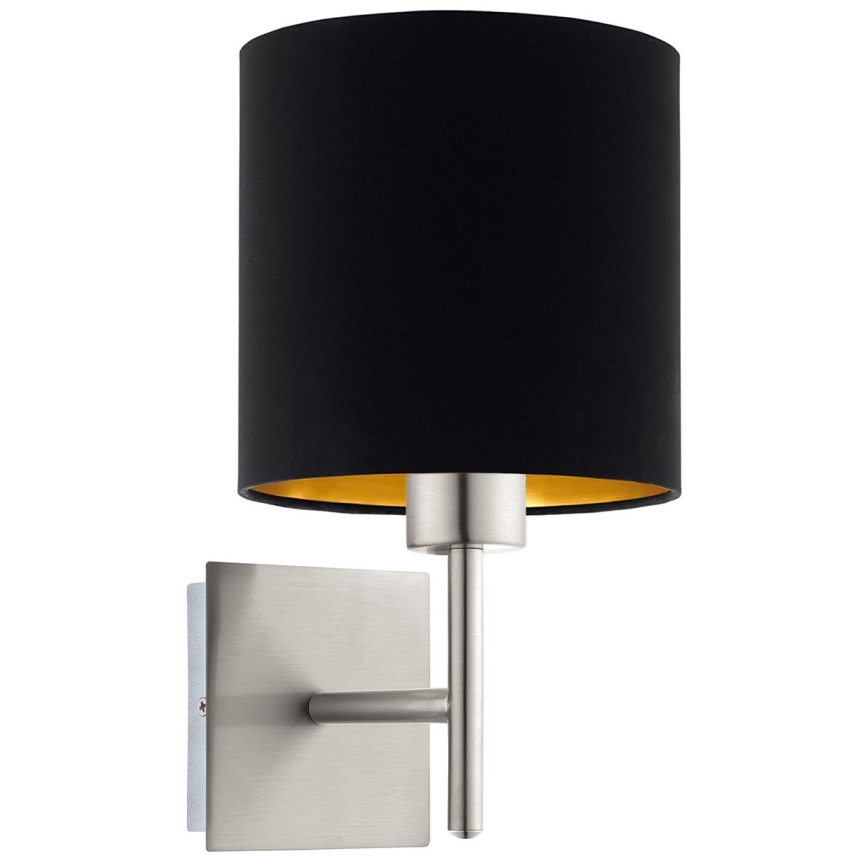 Eglo - LED Fali lámpa TUNJA 1xE27/60W/230V matt króm/fekete