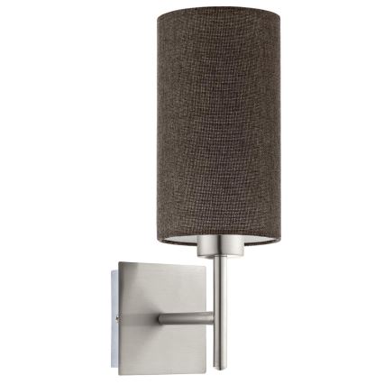 Eglo - LED fali lámpatest TUNJA 1xE27/60W/230V matt króm/barna