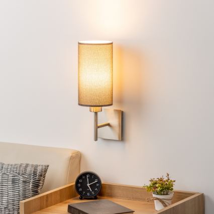 Eglo - LED fali lámpatest TUNJA 1xE27/60W/230V matt króm/barna