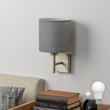 Eglo - LED  fali lámpatest TUNJA 1xE27/60W/230V matt króm/szürke