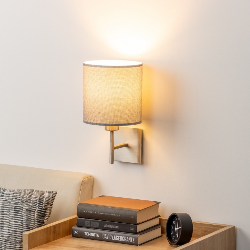 Eglo - LED  fali lámpatest TUNJA 1xE27/60W/230V matt króm/szürke