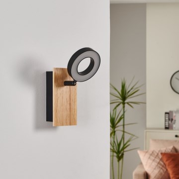 Eglo - LED fali spotlámpa LED/4,2W/230V fekete/barna