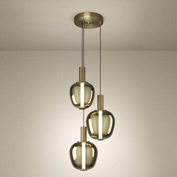 Eglo - LED fényerőszabályozható csillár LED/5W/230V + 2xLED/6,5W + 3xLED/1,6W aranyszínű