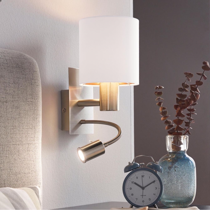 Eglo - LED flexibilis lámpatest 1xE27/40W+LED/3,8W fehér